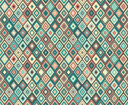 Modern diamond. Geometric seamless pattern, texture for textile print, wallpaper Illustrazione stock
