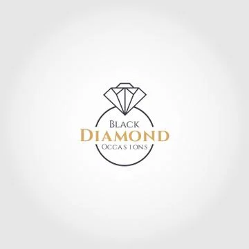 Modern Diamond ring vector logo design idea Stock Illustration