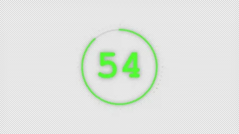 Modern digital 60 seconds countdown featuring a neon green glow Vídeos de archivo 334961703