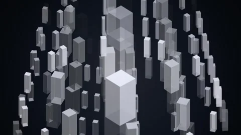 Modern digital abstract cube pattern representing data flow and technologic.. Stock Footage 346005343