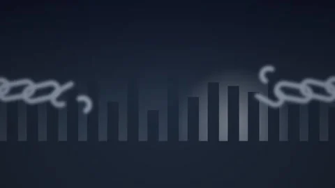 Modern digital abstract equalizer graphic visualizer background loop Stock Footage 344643213
