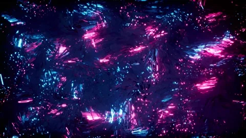 Modern digital animation with moving abstract shapes in copy space video eff Stock Footage 261912411
