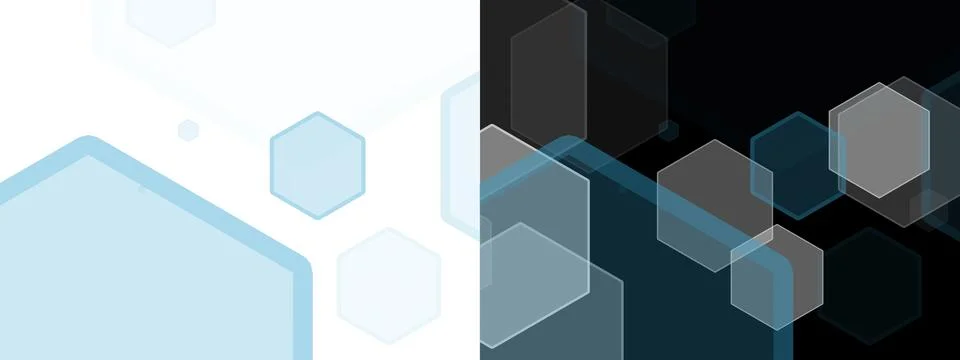 Modern digital art featuring overlapping hexagonal shapes Stock-Illustration