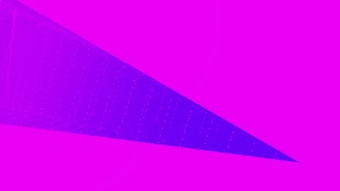 Modern digital background with nodes and 3D triangle rotating and looping Stock Footage 120185381