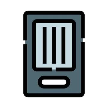 Modern digital barcode scanner device icon Stock Illustration