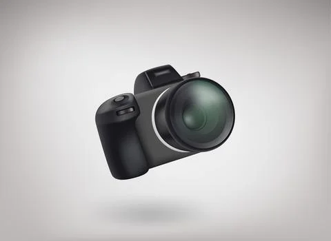 Modern digital camera 3d vector illustration 스톡 일러스트