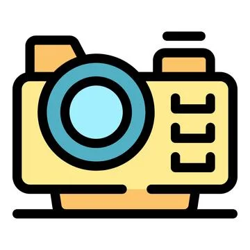 Modern digital camera capturing memories with precision and style Illustrazione stock