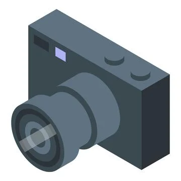Modern digital camera capturing moments in stunning isometric view Stock Illustration