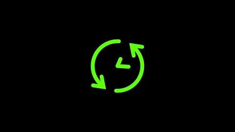 Modern Digital Clock With Circular Arrow Design Stock Footage 331756310