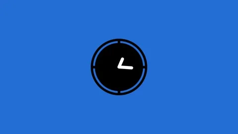 Modern Digital Clock With Circular Arrow Design Stock Footage 331756325