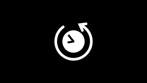 Modern Digital Clock With Circular Arrow Design Stock Footage 331756332