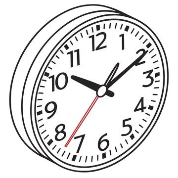 Modern Digital Clock Minimal Vector Icon Showing Time and Alarm Illustrazione stock