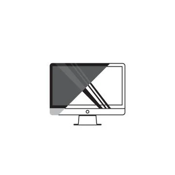 Modern digital computer screen. UI, UX interface webdesign element. Vector il Stock Illustration