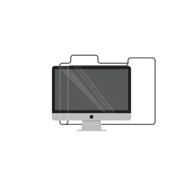 Modern digital computer screen. UI, UX interface webdesign element. Vector il Stock Illustration