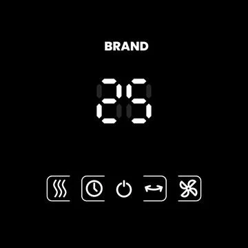 Modern Digital Control Panel Interface for Electric Fan Ilustração Stock