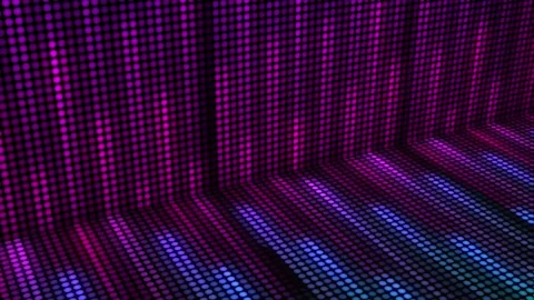 Modern digital corner of wall animation with dots pattern imprint overlay. A Stock Footage 246767432