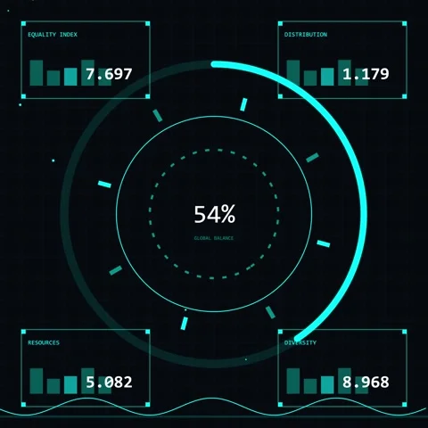 Modern digital dashboard interface showing data analysis and progress metrics Stock Footage 344777533