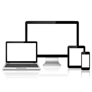 Modern digital devices Stock Illustration