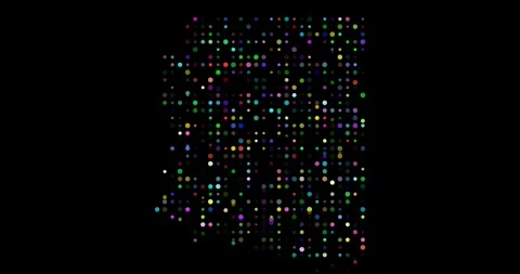 Modern Digital Dots Falling to Build Arizona Map Video stock 322786737