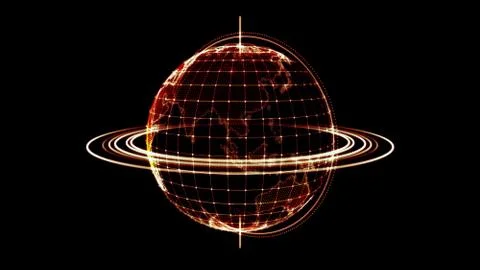 Modern Digital Earth Illustrazione stock