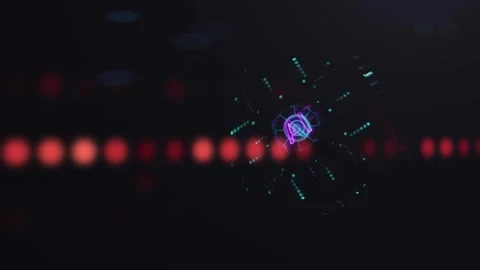 Modern digital futuristic artificial intelligence animation with ai symbol c Stock Footage 247828706