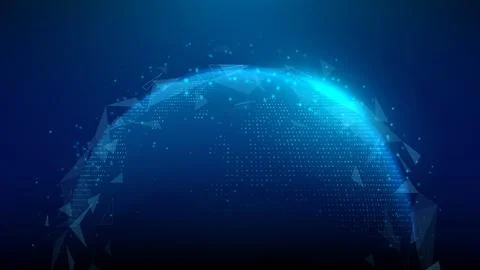 Modern digital global network background Stock Illustration