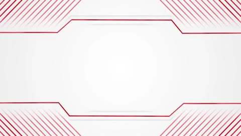Modern digital Hud frame futuristic game target borders empty sharp red lines Stock Footage 314339962