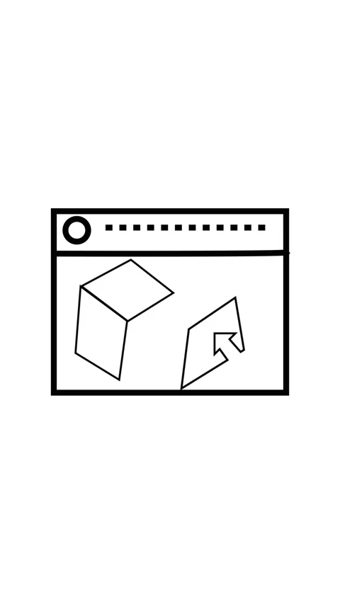 Modern digital illustration of 3d geometric shapes in animated line drawing.. Stock Footage 321627153