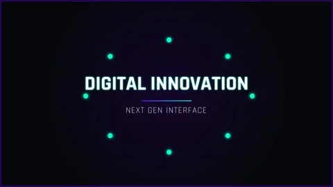 Modern digital innovation title card - futuristic tech interface background Stock Footage 337501179