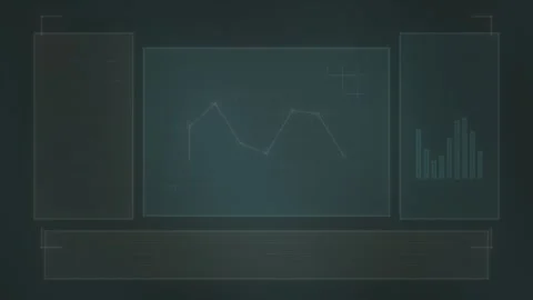 Modern digital interface with data visualization displays Stock Footage 339324281