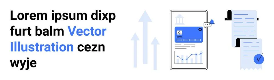 Modern Digital Interface with Graphs and Documents Highlighting Data Analysis Stock Illustration