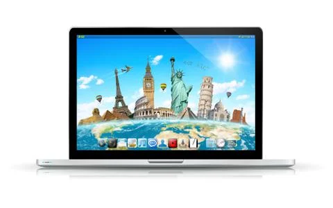 Modern digital laptop Иллюстрация