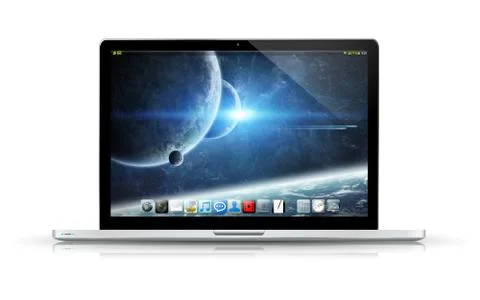 Modern digital laptop Illustrazione stock