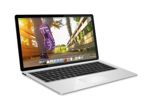 Modern digital laptop Illustrazione stock