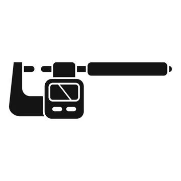 Modern digital micrometer icon simple vector. Meter object inch Stock Illustration