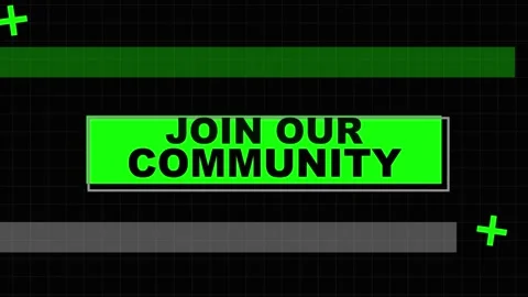 Modern Digital Motion Graphic Displaying Join Our Community Call Action Stockbeeldmateriaal 333823274