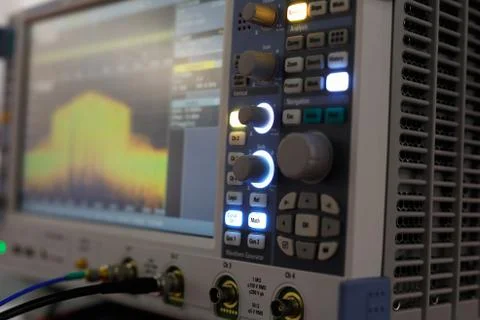 Modern digital oscilloscope Stock Photos