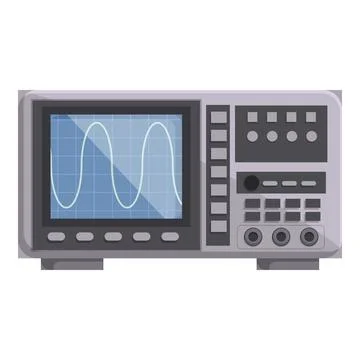 Modern digital oscilloscope vector illustration Stock Illustration