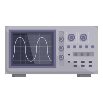 Modern digital oscilloscope vector illustration Stockillustratie
