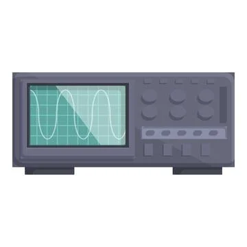 Modern digital oscilloscope vector illustration Stock Illustration