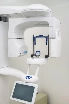 Modern Digital panoramic x-ray dental machine in dentistry Stock Photos