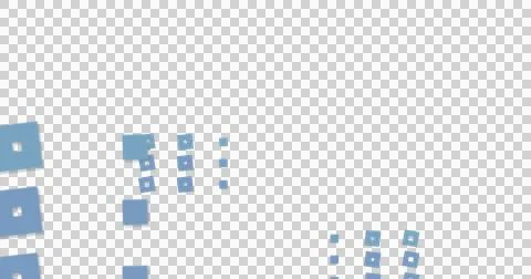 Modern digital pattern with blue squares on black background Illustrazione stock