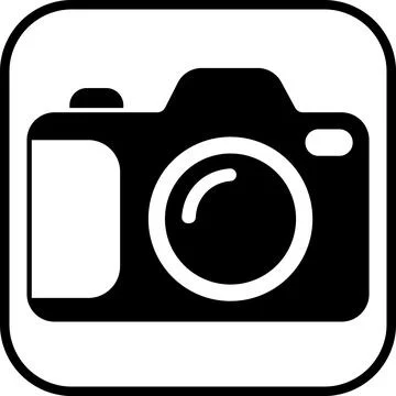 Modern digital photo camera front view Stock Illustration