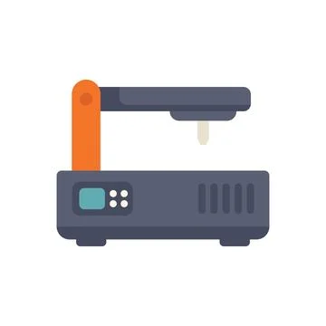 Modern digital projector displaying presentation using lens and light beam Stock Illustration
