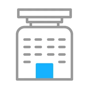 Modern digital scale icon. Concept of precision, measurement, and weighing. Stock Illustration