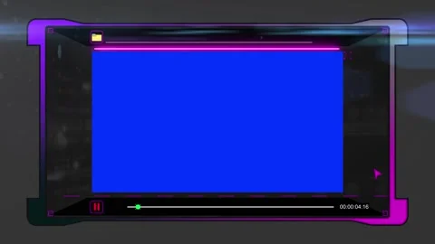 Modern digital scifi media player animation. Glowing user interface icons Stock Footage 334243024