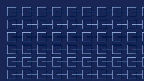 Modern digital seven-segment display icons with glowing blue effect Stock Illustration