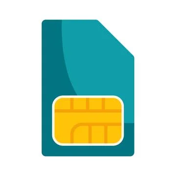 Modern digital sim card chip for mobile communication technology Stock Illustration