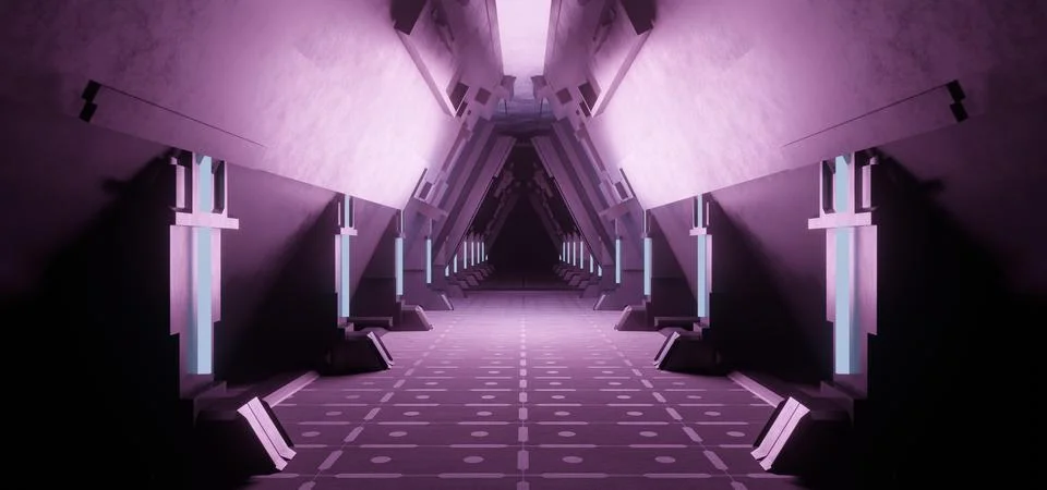 Modern Digital Simulation Digital Technology Structure Space Club Neon Gray C Stock Photos