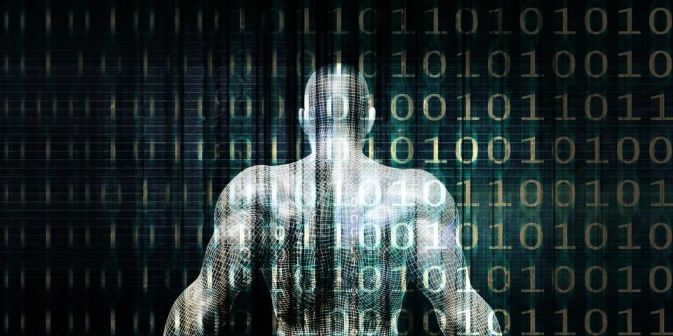 Modern Digital Solutions Through Technological Human Avatar Stock Photos